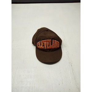 CLEVLAND BROWNS  Hat Cap Script Visor Embroidered Brown and orange solid back